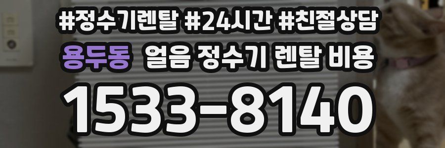 용두동 얼음 정수기 렌탈 비용