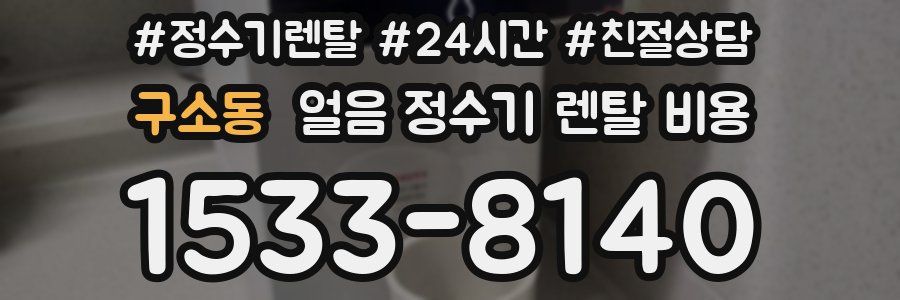 구소동 얼음 정수기 렌탈 비용