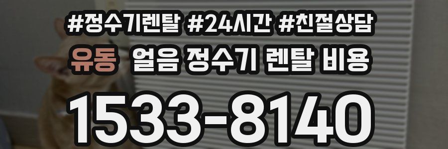 유동 얼음 정수기 렌탈 비용