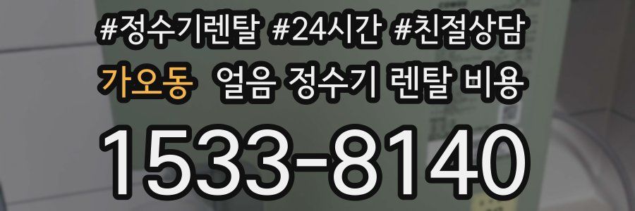 가오동 얼음 정수기 렌탈 비용