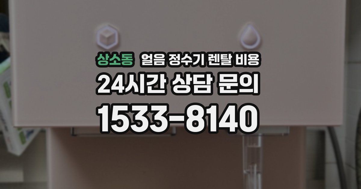 상소동 얼음 정수기 렌탈 비용