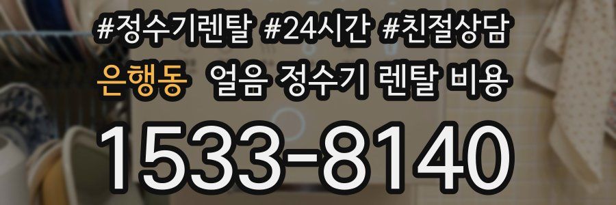 은행동 얼음 정수기 렌탈 비용