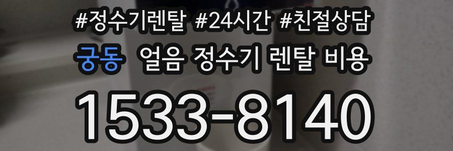 궁동 얼음 정수기 렌탈 비용
