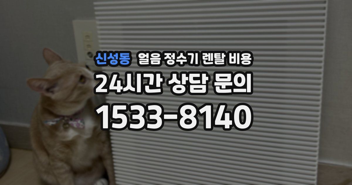 신성동 얼음 정수기 렌탈 비용