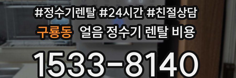 구룡동 얼음 정수기 렌탈 비용