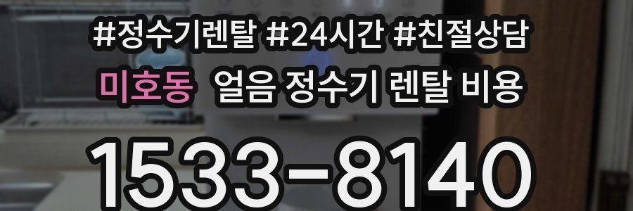 미호동 얼음 정수기 렌탈 비용