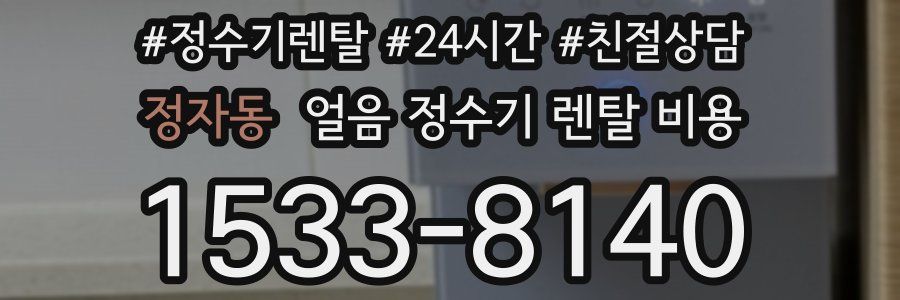 정자동 얼음 정수기 렌탈 비용