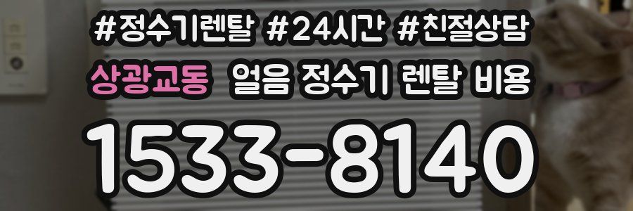 상광교동 얼음 정수기 렌탈 비용