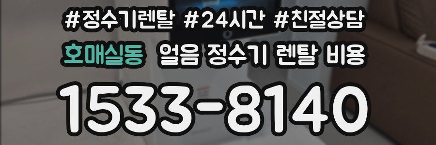 호매실동 얼음 정수기 렌탈 비용