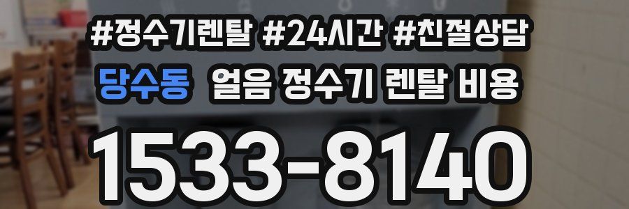 당수동 얼음 정수기 렌탈 비용