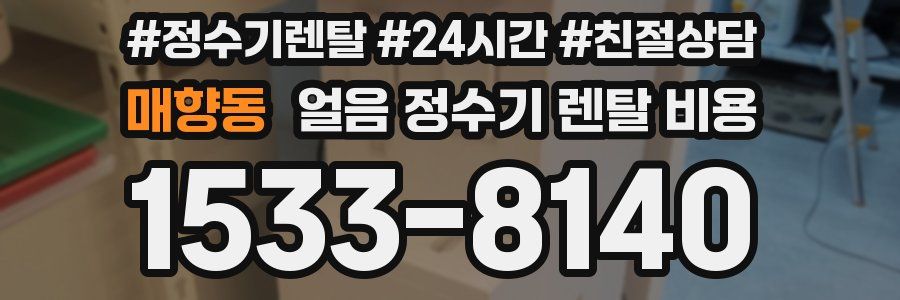 매향동 얼음 정수기 렌탈 비용