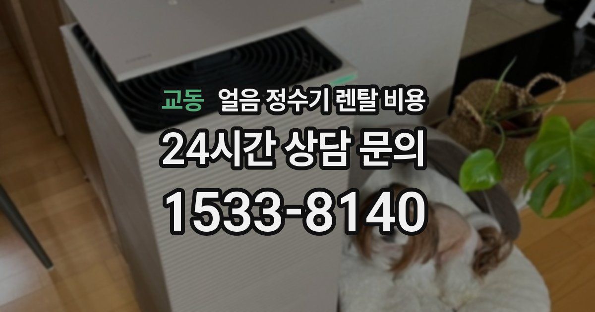 교동 얼음 정수기 렌탈 비용