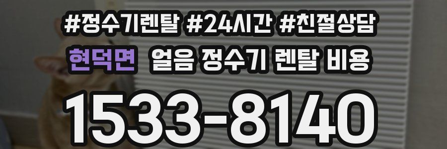 현덕면 얼음 정수기 렌탈 비용