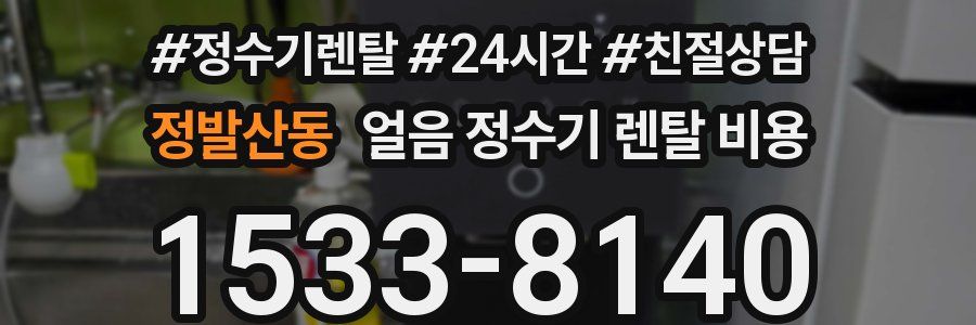 정발산동 얼음 정수기 렌탈 비용