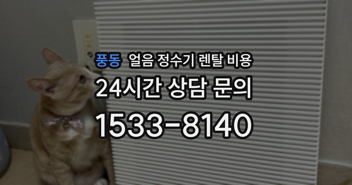 풍동 얼음 정수기 렌탈 비용