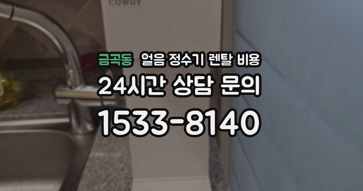 금곡동 얼음 정수기 렌탈 비용