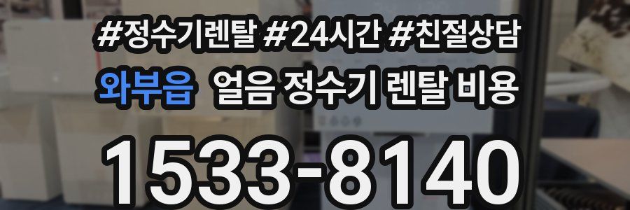 와부읍 얼음 정수기 렌탈 비용
