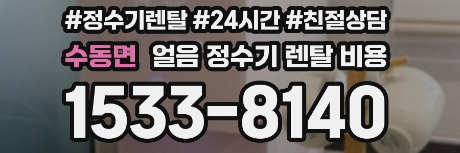 수동면 얼음 정수기 렌탈 비용