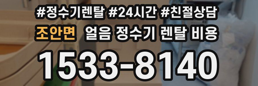 조안면 얼음 정수기 렌탈 비용