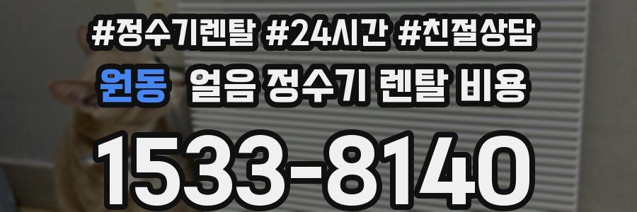 원동 얼음 정수기 렌탈 비용