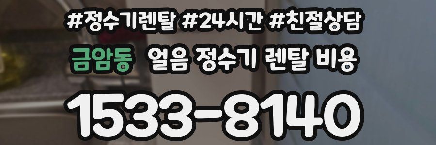금암동 얼음 정수기 렌탈 비용
