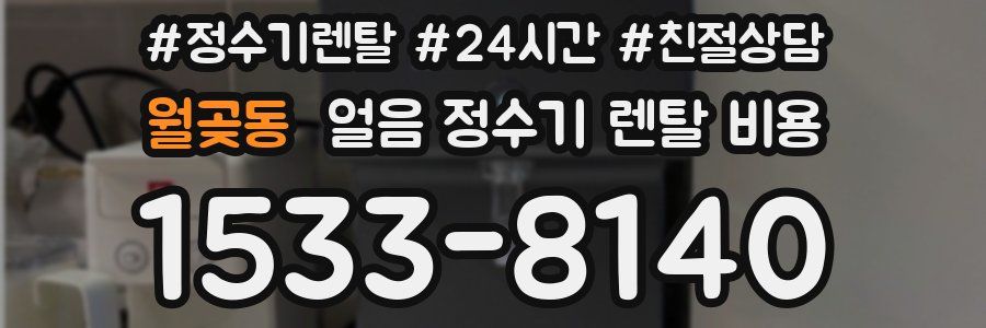 월곶동 얼음 정수기 렌탈 비용