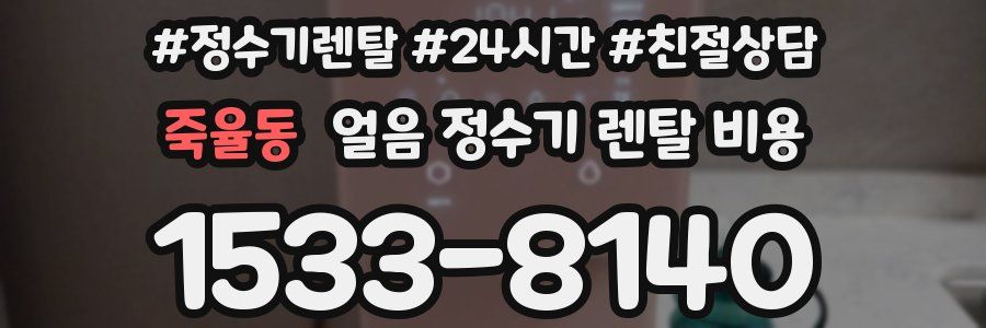 죽율동 얼음 정수기 렌탈 비용