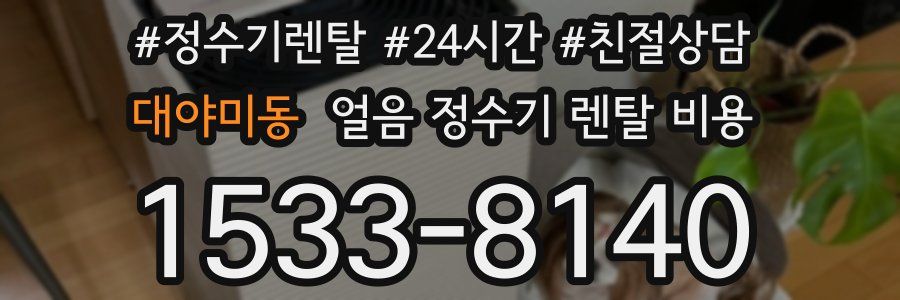 대야미동 얼음 정수기 렌탈 비용