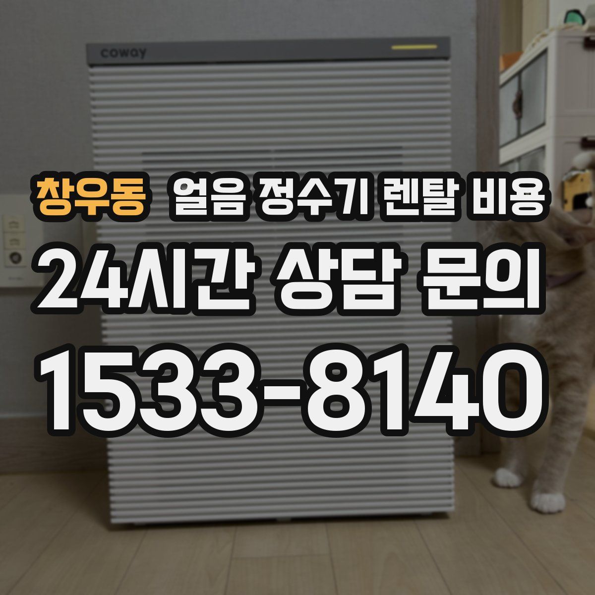 창우동 얼음 정수기 렌탈 비용