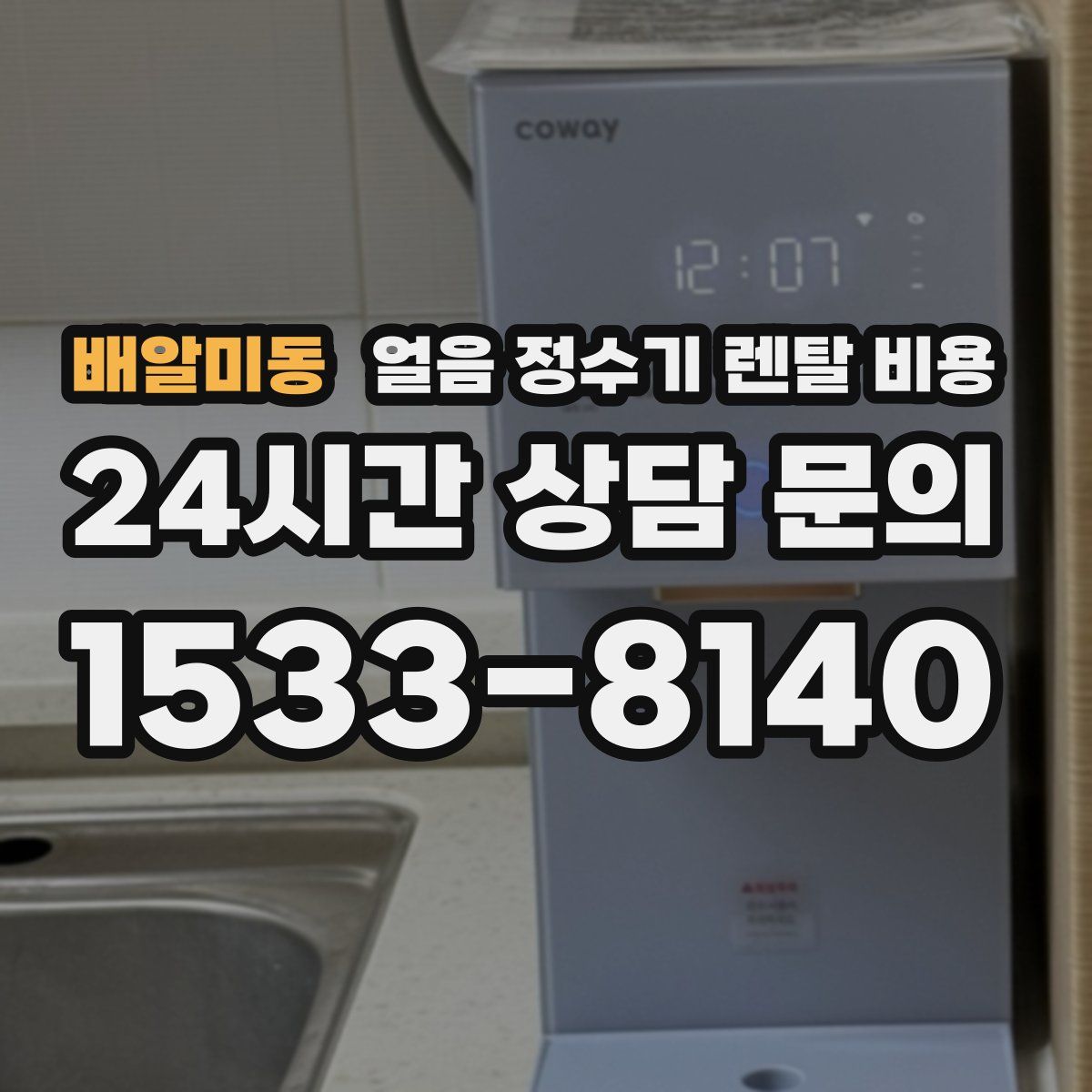 배알미동 얼음 정수기 렌탈 비용