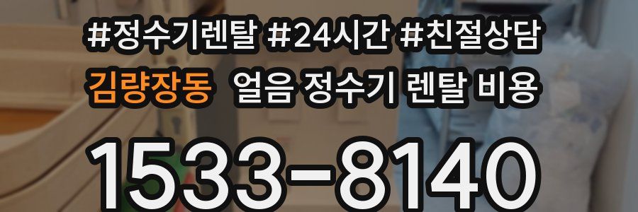 김량장동 얼음 정수기 렌탈 비용