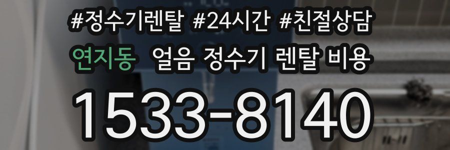 연지동 얼음 정수기 렌탈 비용