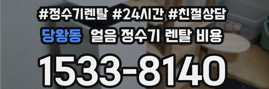 당왕동 얼음 정수기 렌탈 비용