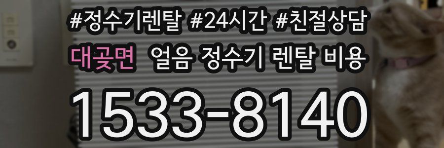 대곶면 얼음 정수기 렌탈 비용