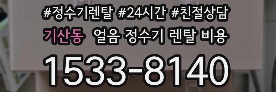기산동 얼음 정수기 렌탈 비용