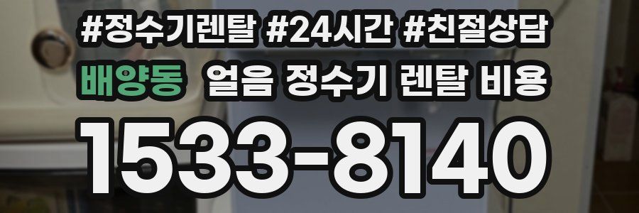 배양동 얼음 정수기 렌탈 비용