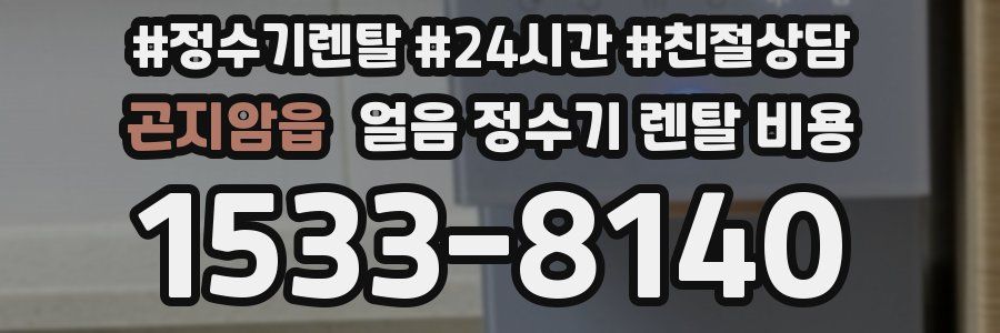 곤지암읍 얼음 정수기 렌탈 비용