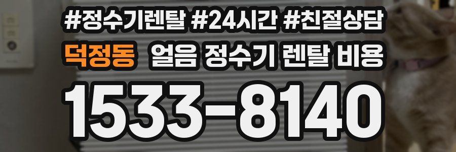 덕정동 얼음 정수기 렌탈 비용