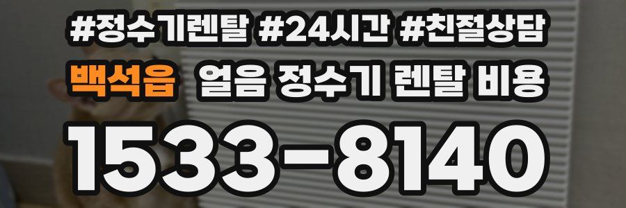 백석읍 얼음 정수기 렌탈 비용