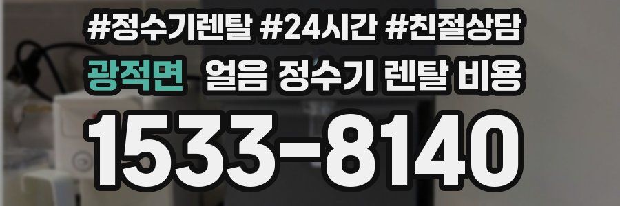 광적면 얼음 정수기 렌탈 비용
