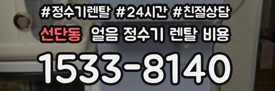 선단동 얼음 정수기 렌탈 비용