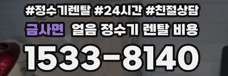 금사면 얼음 정수기 렌탈 비용