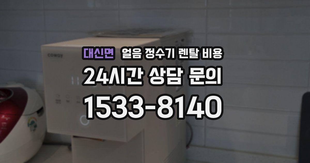 대신면 얼음 정수기 렌탈 비용