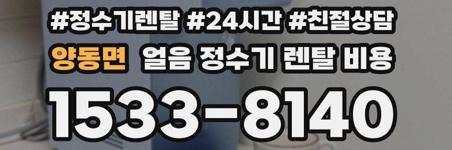 양동면 얼음 정수기 렌탈 비용