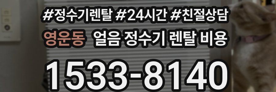 영운동 얼음 정수기 렌탈 비용