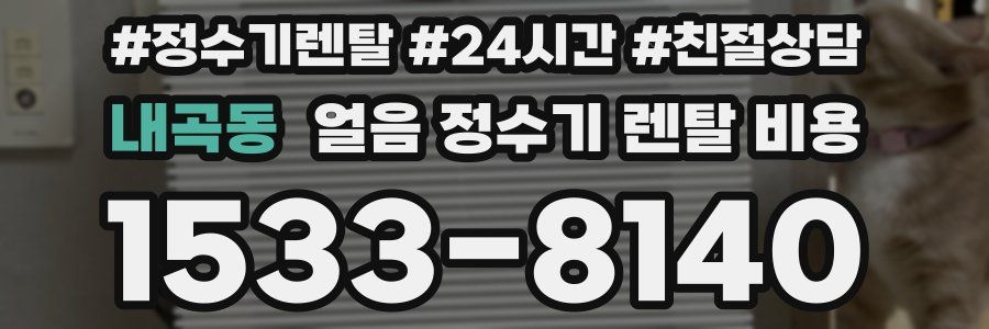 내곡동 얼음 정수기 렌탈 비용