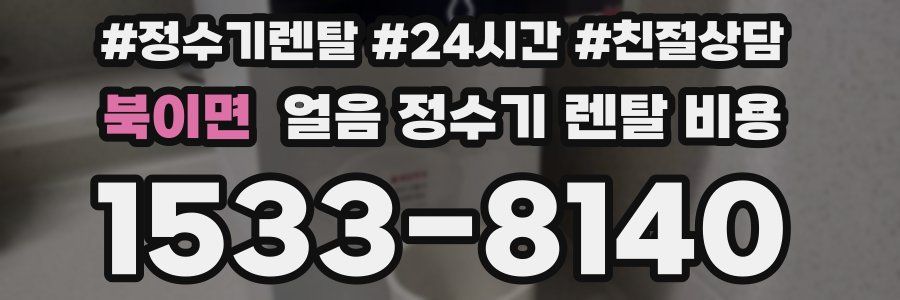 북이면 얼음 정수기 렌탈 비용