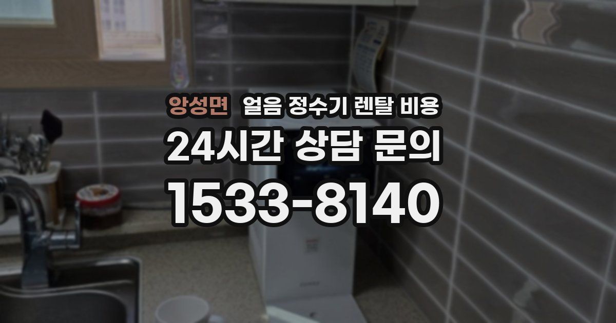 앙성면 얼음 정수기 렌탈 비용