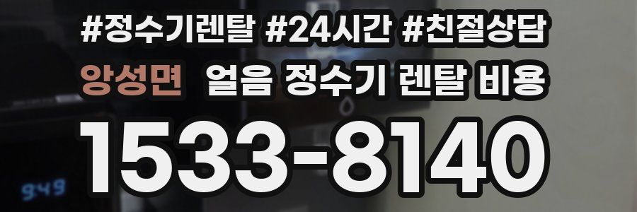 앙성면 얼음 정수기 렌탈 비용
