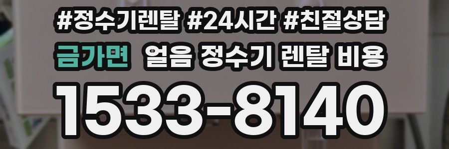 금가면 얼음 정수기 렌탈 비용